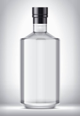 Arka planda cam şişe. Siyah Folyo sürümü