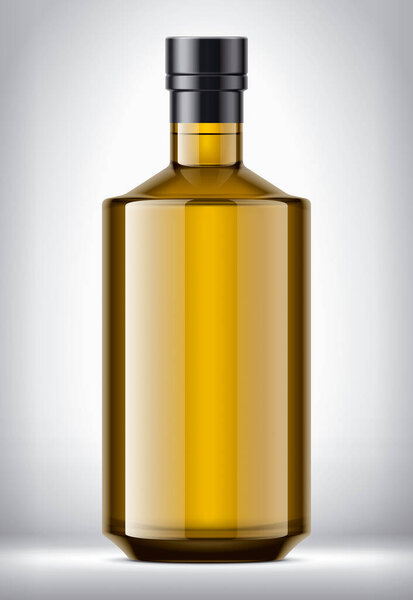 Glass bottle on Background. With Foil version. 