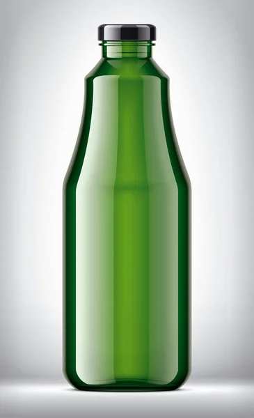 Botella Vidrio Sobre Fondo Versión Transparente — Foto de Stock
