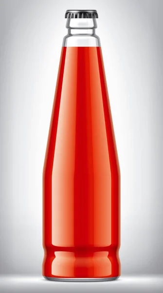 Glass Bottle Tomatoes Juice Background — Stock Photo, Image