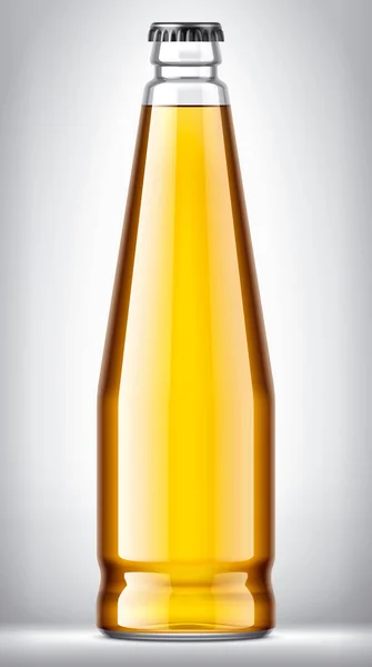 背景为啤酒的玻璃瓶 — 图库照片