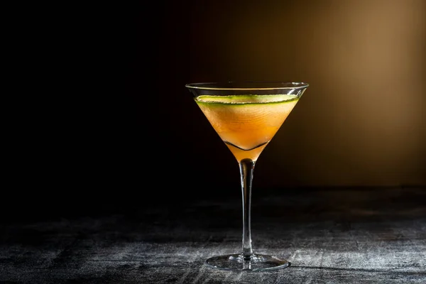 Cantaloupe Martini Osvěžující Letní Mocktai — Stock fotografie