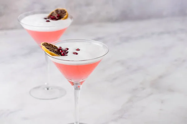 Granatäpple Martini Med Torr Citron — Stockfoto