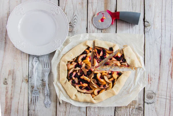 Mixed Apple and Berry Galette. — Stock Photo, Image