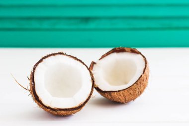 Hindistan cevizi yarı ahşap arka plan