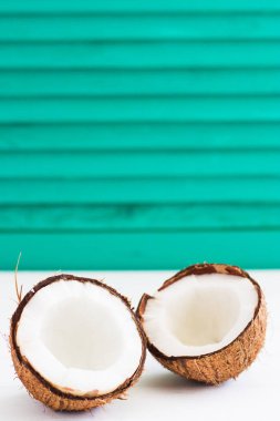 Hindistan cevizi yarı ahşap arka plan