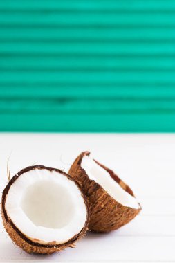 Hindistan cevizi yarı ahşap arka plan