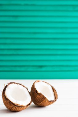 Hindistan cevizi yarı ahşap arka plan