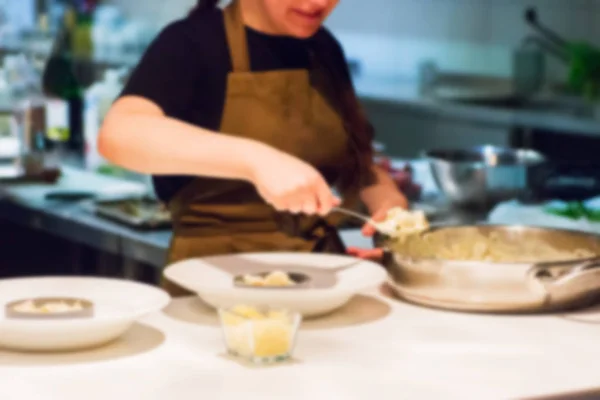 Restaurant kitchen cooking. — Stock Photo, Image