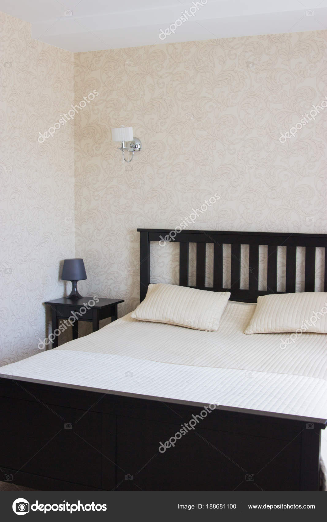 Ansicht stilvolle trendige Interieur Schlafzimmer ...