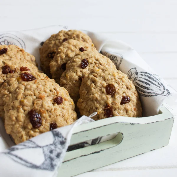 Biscoitos de aveia leite de passas . — Fotografia de Stock