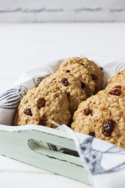 Biscoitos de aveia leite de passas . — Fotografia de Stock