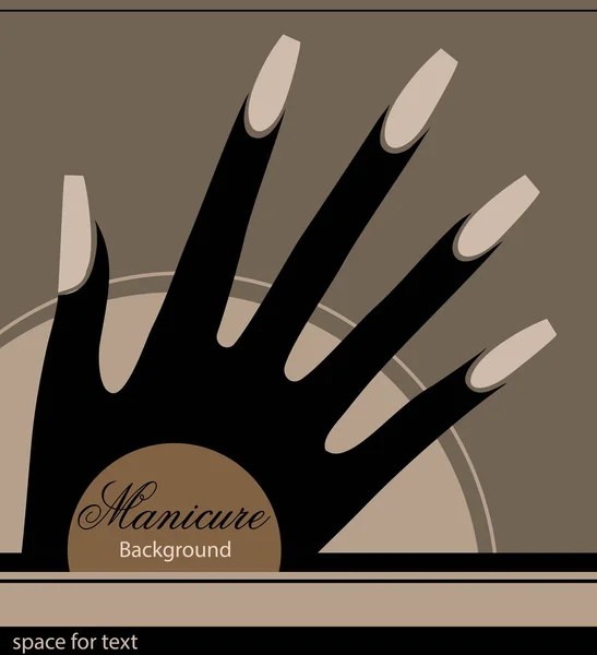Stylizované ruky s manikúrou — Stockový vektor