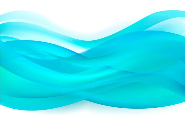 Hermoso fondo azul de ondas estilizadas — Vector de stock