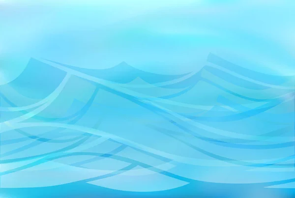 Hermoso fondo azul de ondas estilizadas — Vector de stock