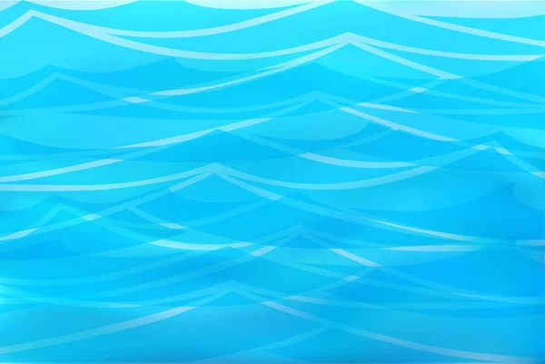 Beautiful blue background of stylized waves — Stock Vector