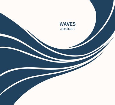 Wave logosu soyut tasarım su. Kozmetik sörf spor logo c