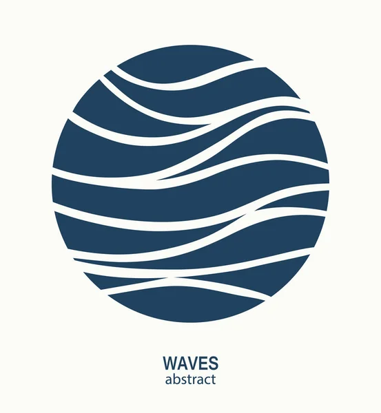 Diseño abstracto del logotipo Water Wave. Cosméticos Surf Sport Logotipo c — Archivo Imágenes Vectoriales