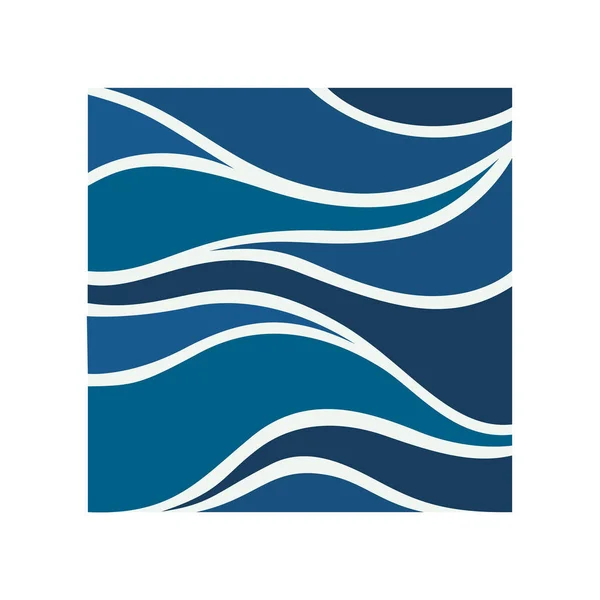 Water Wave Logo design abstrato. Cosméticos Surf Sport Logotipo c — Vetor de Stock
