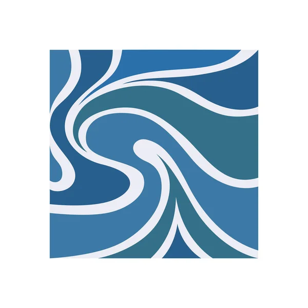 Water Wave embleemontwerp abstract. Cosmetica surfen Sport logo c — Stockvector