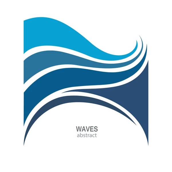 Logo Water Wave disegno astratto. Cosmetici Surf Sport Logotipo c — Vettoriale Stock