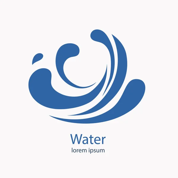 Diseño abstracto del logotipo Water Wave. Cosméticos Surf Sport Logotipo c — Vector de stock