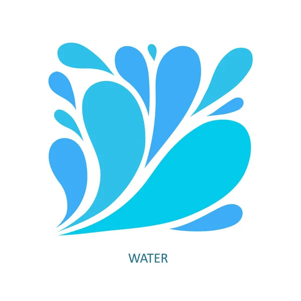 Wasser Welle Logo abstraktes Design. Kosmetik Surf Sport Logotyp c — Stockvektor