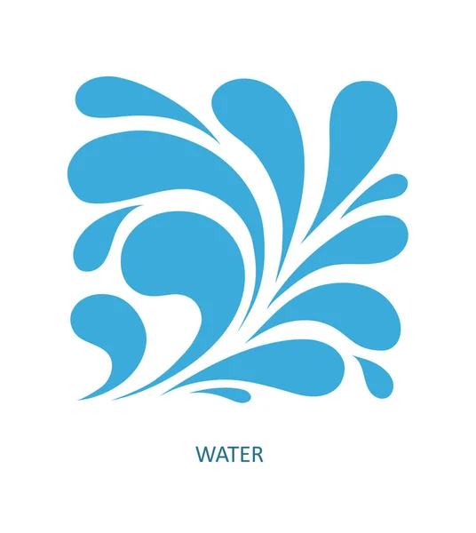 Logo Water Wave disegno astratto. Cosmetici Surf Sport Logotipo c — Vettoriale Stock