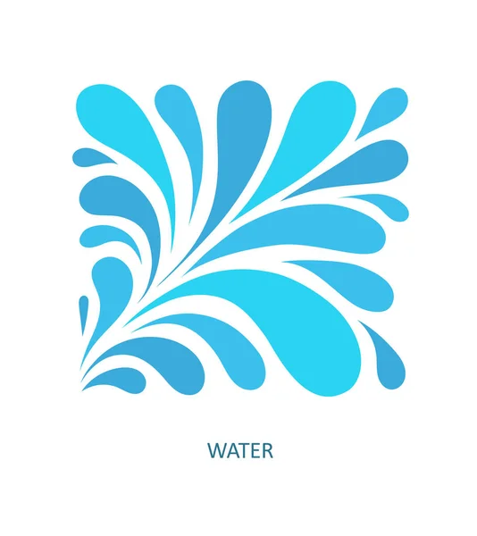 Diseño abstracto del logotipo Water Wave. Cosméticos Surf Sport Logotipo c — Vector de stock