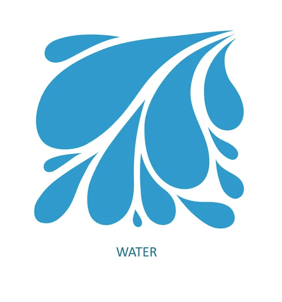 Water Wave Logo design abstrato. Cosméticos Surf Sport Logotipo c — Vetor de Stock