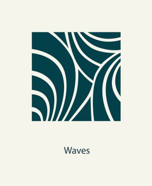 Wave logosu soyut tasarım su. Kozmetik sörf spor logo c