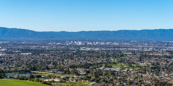 Widok Lotu Ptaka Dolinę Krzemową Zatokę San Francisco Usa Obrazy Stockowe bez tantiem