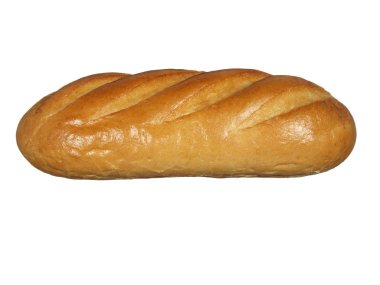 Beyaz Ekmek ekmek buğday unu beyaz arka plan üzerinde izole.