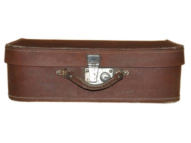 Bir metal Lock whit üzerinde izole kahverengi renk eski çanta