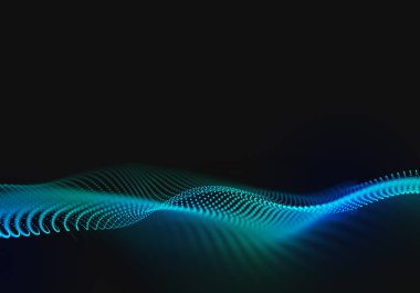 Soyut dalga arka plan noktalar ve çizgiler bağlanma