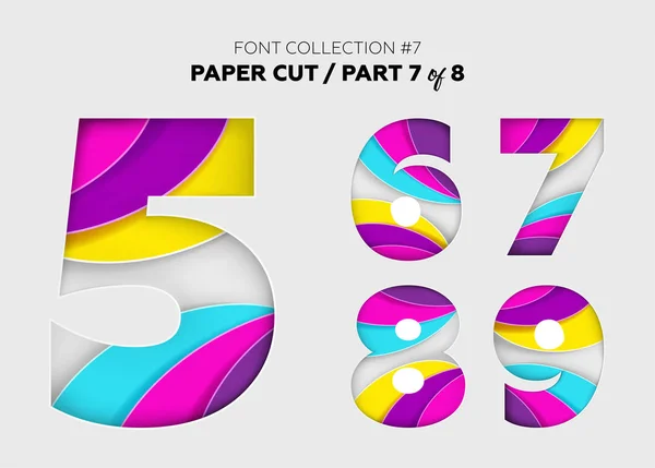 Vyřezávané papírové umění, Design písma. Krásné 3d písmena vzešlá světlému papíru. — Stockový vektor