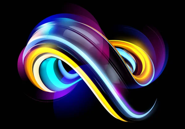 Fondo Abstracto Mínimo 3D. Neon Liquid Futuristic Shape with Shiny Waves. Fondo de pantalla colorido moderno. Diseño de la portada para Presentación, Fiesta, Cartel . — Foto de Stock