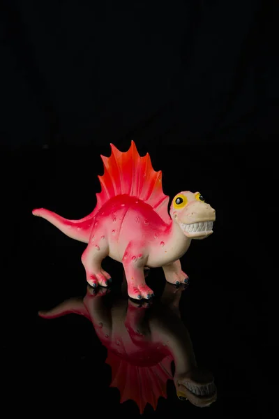 Dinosaur leksak isolerade på svart — Stockfoto