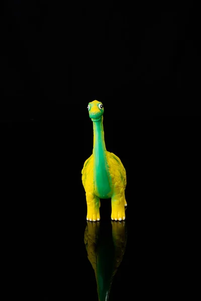Dinosaur leksak isolerade på svart — Stockfoto