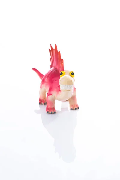 Brinquedo de dinossauro isolado em branco — Fotografia de Stock
