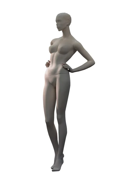 Upright female mannequin against white — Stock Photo, Image