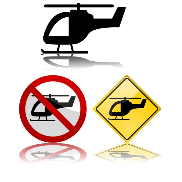 Helicopter signs — Stock Vector
