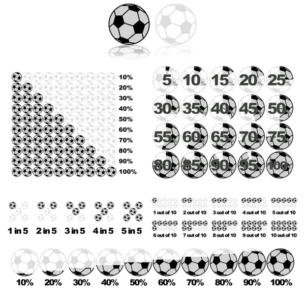 Infografica pallone da calcio — Vettoriale Stock