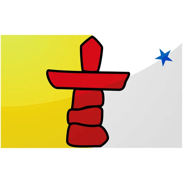 Bandeira da província de Nunavut — Vetor de Stock