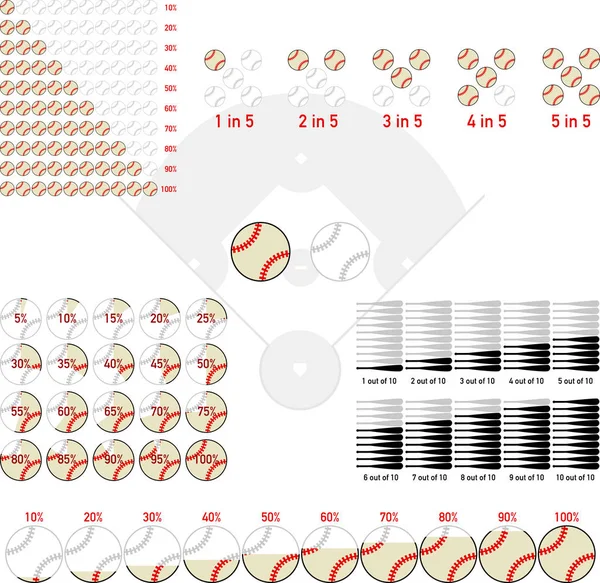 Baseball infografika — Stockový vektor