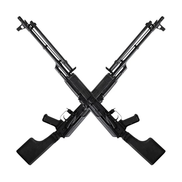 Arma - Dos rifle de asalto cruzado —  Fotos de Stock