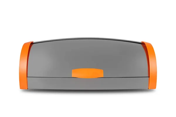 Capacidad de la cocina - Caja de aluminio con lados anaranjados. Isola —  Fotos de Stock