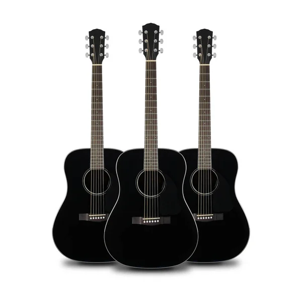 악기-3 블랙 어쿠스틱 기타 — 스톡 사진