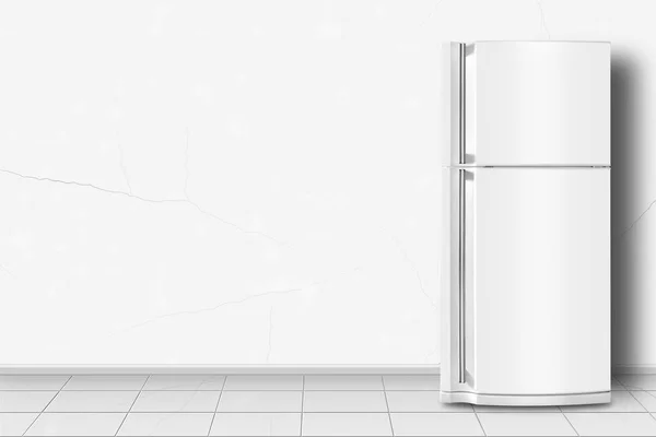 Home appliance -  Refrigerator in front of white wall — Stock Photo, Image