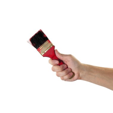 Nesneler araç el dekoratörler fırça işçi eylemi - eller. Isola